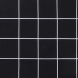 Cuscino Panca Giardino a Quadri Nero 120x50x4cm Tessuto Oxford