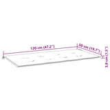 Cuscino Panca da Giardino Multicolore 120x50x4cm Tessuto Oxford