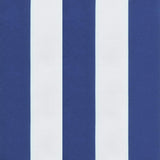 Cuscino Panca Giardino Bianco e Blu 150x50x4 cm Tessuto Oxford