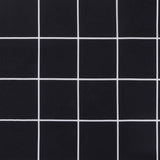 Cuscino Panca Giardino a Quadri Nero 150x50x4 cm Tessuto Oxford