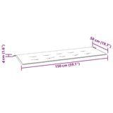 Cuscino Panca da Giardino Turchese 150x50x4cm in Tessuto Oxford