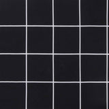 Cuscino Panca Giardino Motivo a Quadri Nero 200x50x4 cm Tessuto