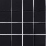 Cuscino Panca Giardino Motivo a Quadri Nero 200x50x4 cm Tessuto