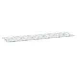 Cuscino Panca da Giardino Motivo a Foglie 200x50x4 cm Tessuto