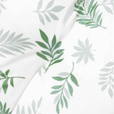 Cuscino Panca da Giardino Motivo a Foglie 200x50x4 cm Tessuto