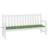 Cuscino Panca da Giardino Motivo a Foglie 200x50x4 cm Tessuto