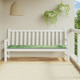 Cuscino Panca da Giardino Motivo a Foglie 200x50x4 cm Tessuto
