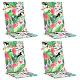Cuscini per Sedia con Schienale Alto 4pz Multicolore in Tessuto