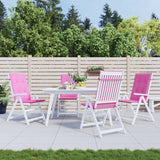 Cuscini per Sedia con Schienale Alto 4pz Rosa in Tessuto