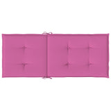 Cuscini per Sedia con Schienale Alto 6pz Rosa in Tessuto