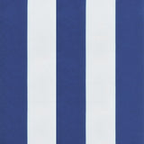 Cuscini Sedia Schienale Basso 4pz Strisce Bianche e Blu Tessuto