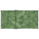 Cuscini per Sedia Schienale Basso 4 pz Motivo Foglie in Tessuto