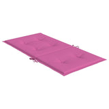 Cuscini per Sedia con Schienale Basso 4 pz Rosa in Tessuto