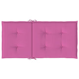 Cuscini per Sedia con Schienale Basso 4 pz Rosa in Tessuto
