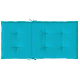 Cuscini per Sedia con Schienale Basso 4 pz Turchese in Tessuto