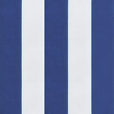 Cuscini per Sedia 4pz Bianco e Blu 50x50x7 cm Tessuto Oxford