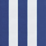 Cuscini per Sedia 6pz Bianco e Blu 50x50x7 cm Tessuto Oxford