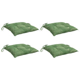 Cuscini per Sedia 4pz Motivo a Foglie 50x50x7 cm Tessuto