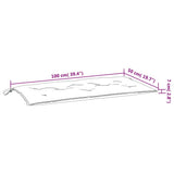 Cuscino per Panca Turchese 100x50x7 cm in Tessuto Oxford