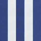 Cuscino per Panca Bianco e Blu 150x50x7 cm in Tessuto Oxford