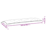 Cuscino per Panca Rosa 150x50x7 cm in Tessuto Oxford