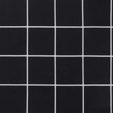 Cuscino per Panca a Quadri Neri 180x50x7 cm in Tessuto Oxford