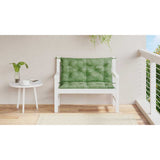 Cuscini Panca Giardino 2 pz Motivo a Foglie 100x50x7 cm Tessuto