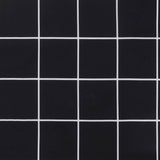 Cuscini Panca da Giardino 2pz a Quadri Nero 120x50x7 cm Tessuto