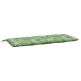 Cuscini Panca Giardino 2 pz Motivo a Foglie 120x50x7 cm Tessuto