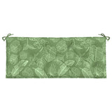 Cuscini Panca Giardino 2 pz Motivo a Foglie 120x50x7 cm Tessuto