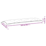 Cuscini Panca da Giardino 2pz Multicolore 150x50x7cm in Tessuto