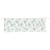 Cuscini Panca Giardino 2 pz Motivo a Foglie 150x50x7 cm Tessuto