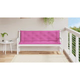 Cuscini per Panca da Giardino 2 pz Rosa 150x50x7 cm in Tessuto