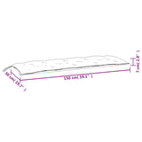 Cuscini per Panca da Giardino 2 pz Rosa 150x50x7 cm in Tessuto