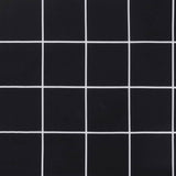 Cuscini per Panca 2 pz Motivo a Quadri Nero in Tessuto Oxford