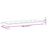 Cuscini Panca da Giardino 2pz Multicolore 200x50x7cm in Tessuto