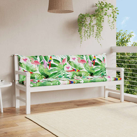 Cuscini Panca da Giardino 2pz Multicolore 200x50x7cm in Tessuto