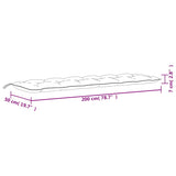 Cuscini per Panca da Giardino 2 pz Turchese 200x50x7 cm Tessuto