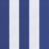 Cuscini per Pallet 3 pz Strisce Blu e Bianche Tessuto Oxford