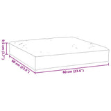 Cuscino per Pallet Tortora 60x60x9,5 cm in Tessuto Oxford