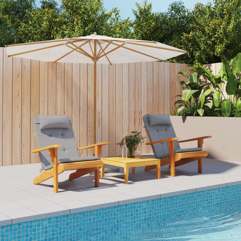 Cuscini per Sedia Adirondack 2 pz Grigio in Tessuto Oxford