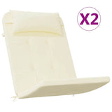 Cuscini per Sedia Adirondack 2 pz Crema in Tessuto Oxford