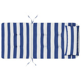 Cuscini Sedia Adirondack 2pz Strisce Bianche Blu Tessuto Oxford