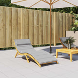 Cuscino per Lettino Grigio 180x60x4 cm in Tessuto Oxford