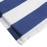Cuscino per Lettino Righe Bianche e Blu 180x60x4 Tessuto Oxford