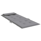 Cuscini per Sedia Schienale Alto 6 pz Grigio Tessuto Oxford
