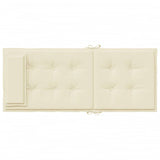 Cuscini per Sedia con Schienale Alto 4 pz Crema Tessuto Oxford