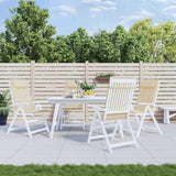 Cuscini per Sedia con Schienale Alto 4 pz Beige Tessuto Oxford