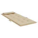 Cuscini per Sedia con Schienale Alto 6 pz Beige Tessuto Oxford