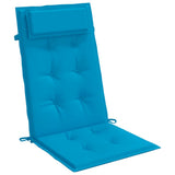 Cuscini Sedia con Schienale Alto 6 pz Blu Chiaro Tessuto Oxford
